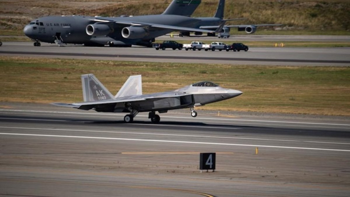 F-22 Raptor particiapting in North Edge Joint Exercise
