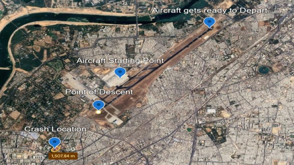 Air India Crash Site Satellite Imagery